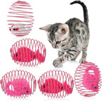 Cat Spring Ball Toy Set for Kittens and Cats Interactive Pet Toys