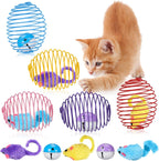 Cat Spring Ball Toy Set for Kittens and Cats Interactive Pet Toys
