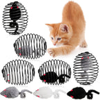 Cat Spring Ball Toy Set for Kittens and Cats Interactive Pet Toys
