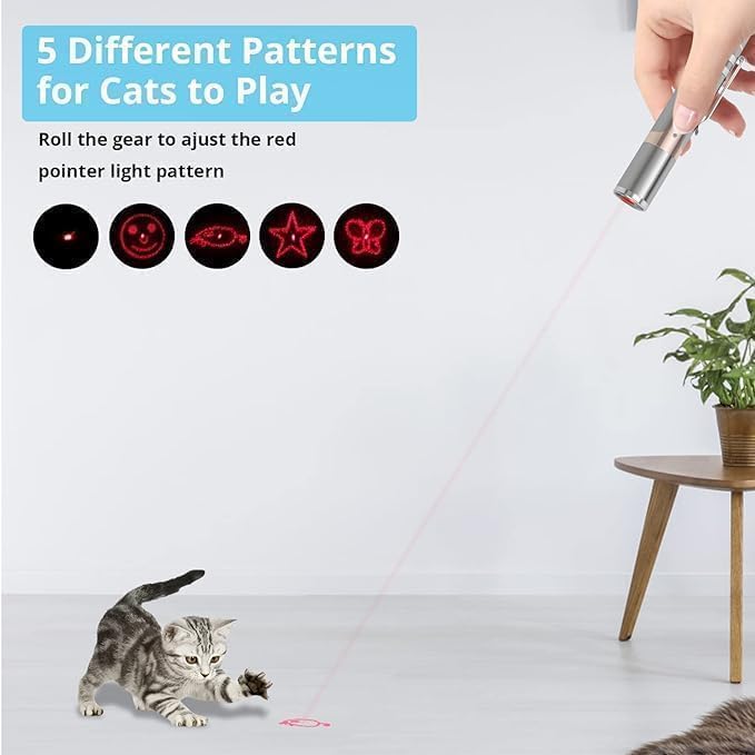 Rechargeable Laser Pointer Cat Toy Interactive Pet Light