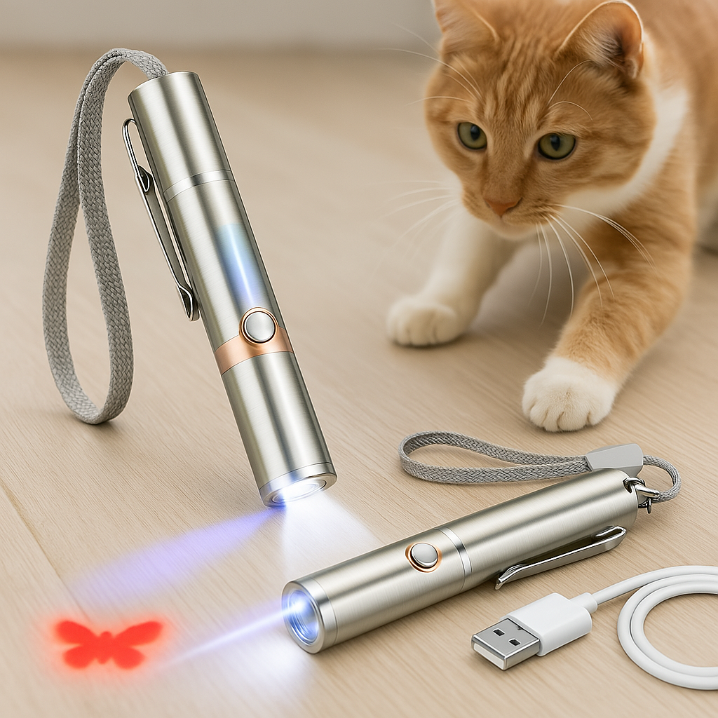 Rechargeable Laser Pointer Cat Toy Interactive Pet Light