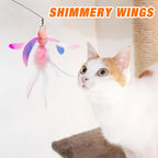 Cat Wand Toy with Teaser and Feather Refill Pack
