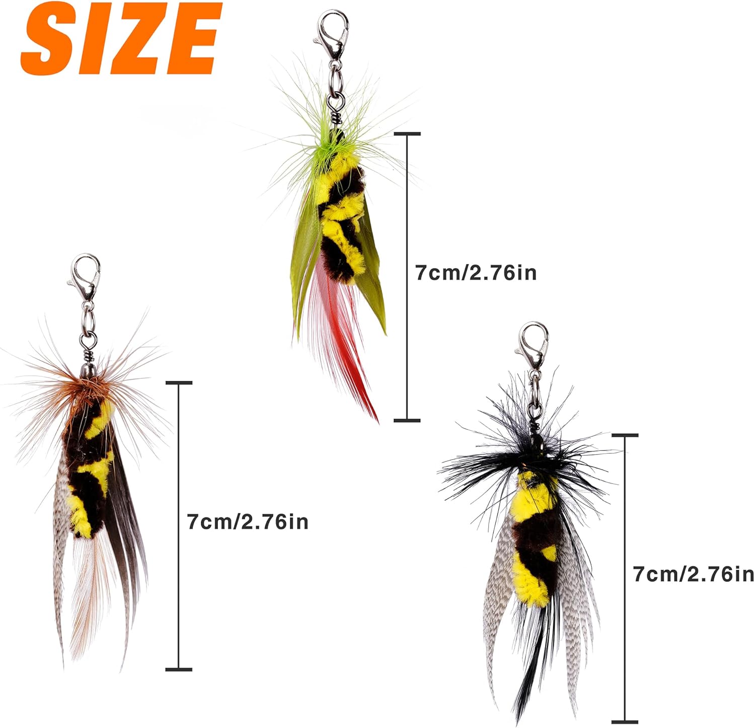 Cat Wand Toy with Teaser and Feather Refill Pack