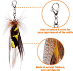 Cat Wand Toy with Teaser and Feather Refill Pack