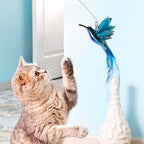 Cat Wand Toy with Teaser and Feather Refill Pack