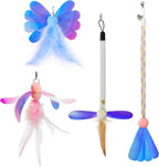 Cat Wand Toy with Teaser and Feather Refill Pack