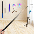 Cat Wand Toy with Teaser and Feather Refill Pack