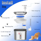 Automatic Cat Water Fountain Stainless Steel Pet Water Dispenser