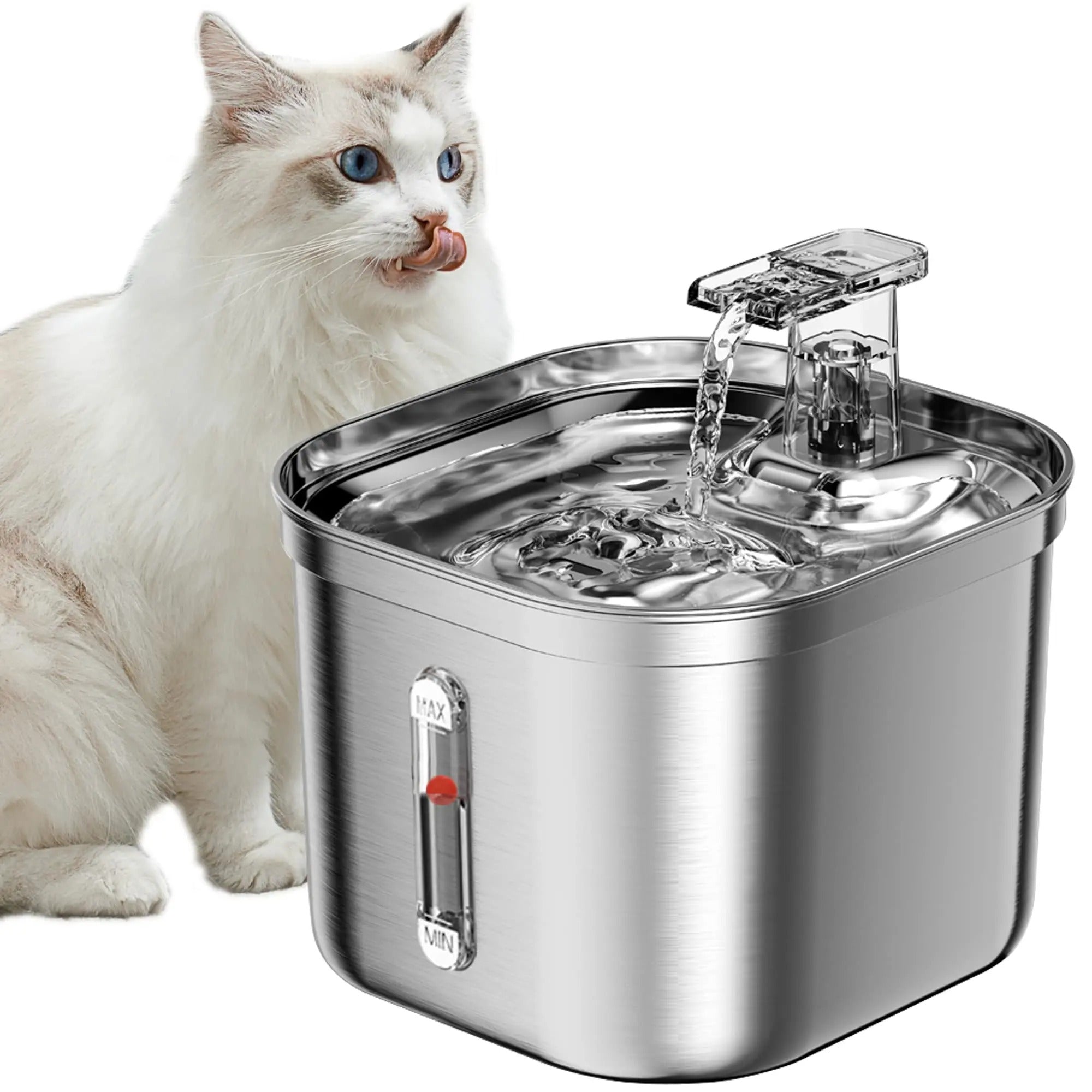 Automatic Cat Water Fountain Stainless Steel Pet Water Dispenser