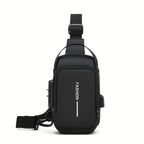 Anti-Theft Motorcycle Backpack with Lock Convertible Crossbody Bag