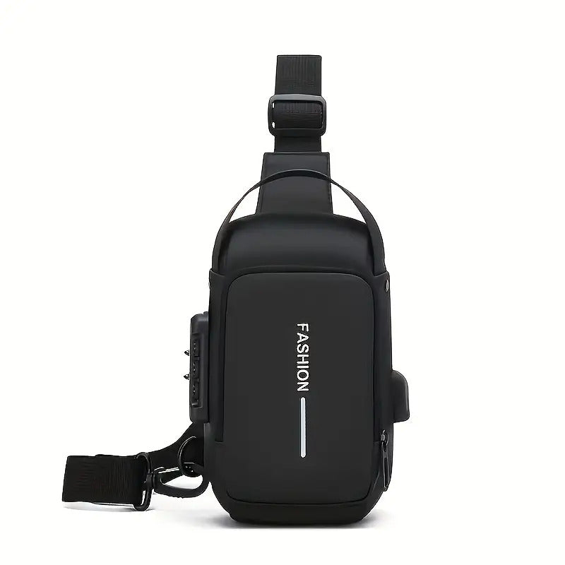 Anti-Theft Motorcycle Backpack with Lock Convertible Crossbody Bag