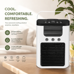 Mini Portable Evaporative Air Cooler Fan with LED Light