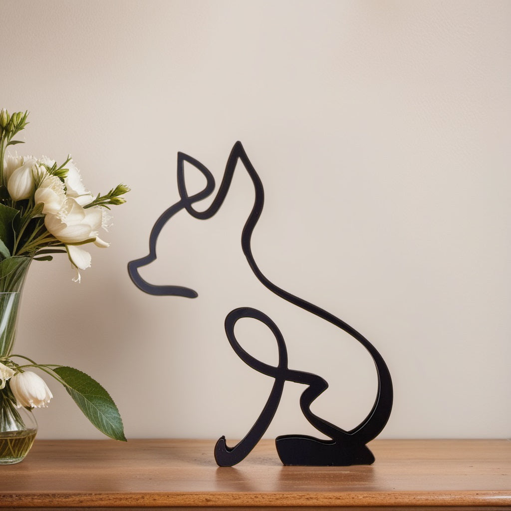 Abstract Dog Sculpture Figurine