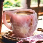 Coffee Mug with Crystal Stone Pattern Ceramic Cup
