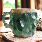 Coffee Mug with Crystal Stone Pattern Ceramic Cup