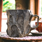 Coffee Mug with Crystal Stone Pattern Ceramic Cup