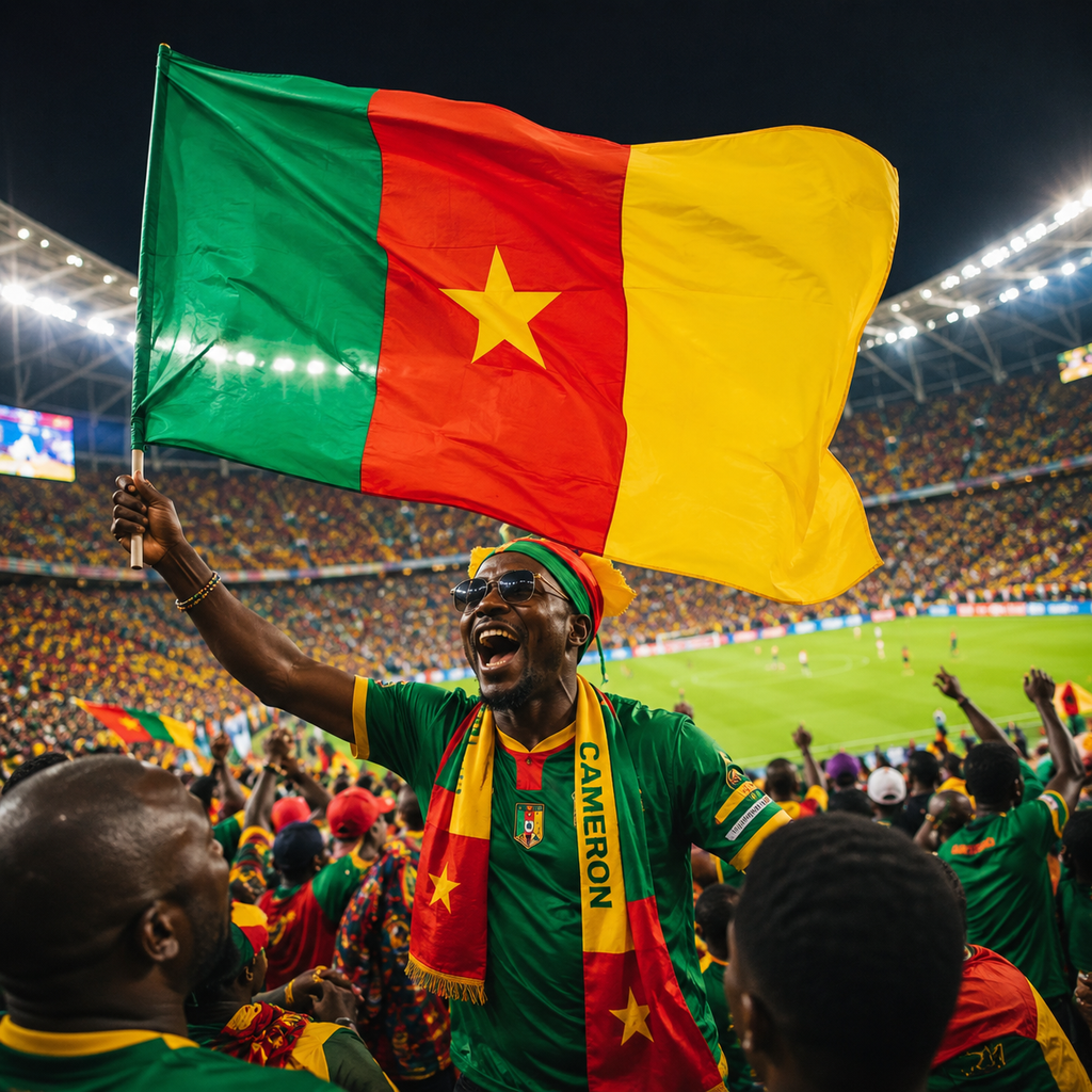 Cameroon Flag Side