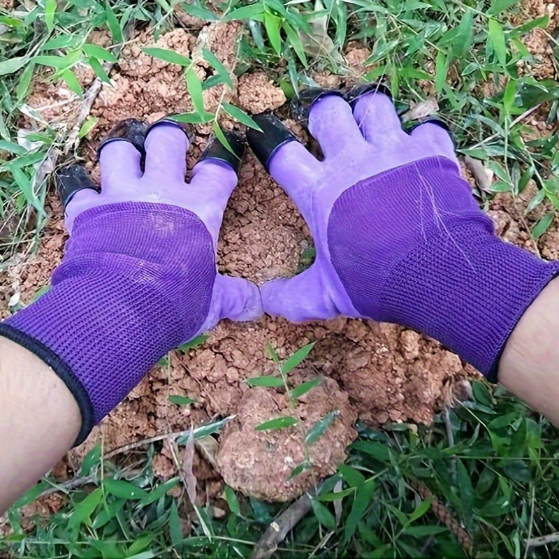 Gardening Gloves with Built-in Claws 2 Pack for Digging and Planting