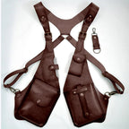 Leather Shoulder Holster Crossbody Anti Theft Security Bag
