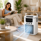 Mini Portable Evaporative Air Cooler Fan with LED Light