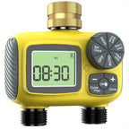 2-Zone Garden Hose Sprinkler Timer with Brass Swivel Irrigation Controller