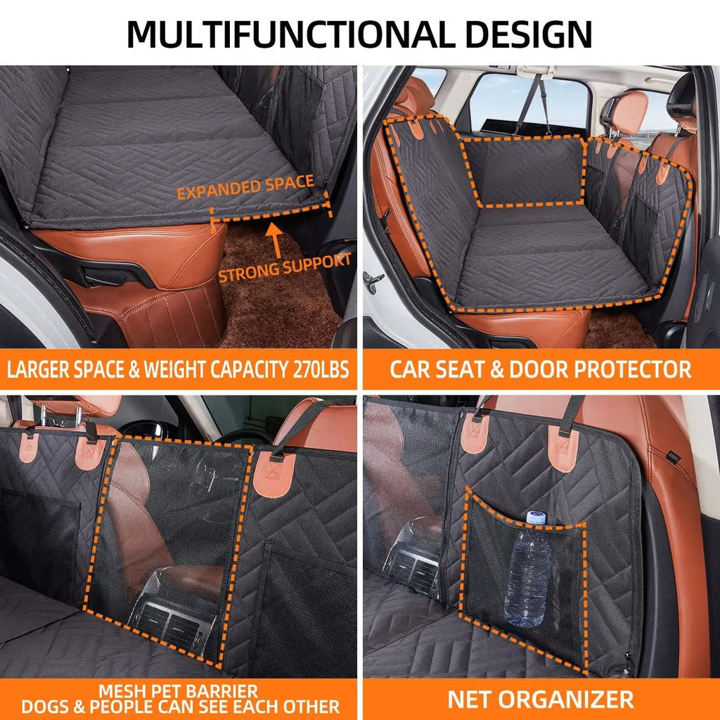 Dog Car Seat Extender Hard Bottom Pet Travel Booster Seat