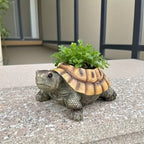 Turtle Shaped Resin Succulent Planter Pot for Small Plants and Cacti