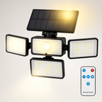 Solar Motion Sensor LED Floodlight Wall Mount Outdoor Light