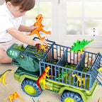 Dinosaur Transport Truck Toy Set Car Carrier Vehicle Playset