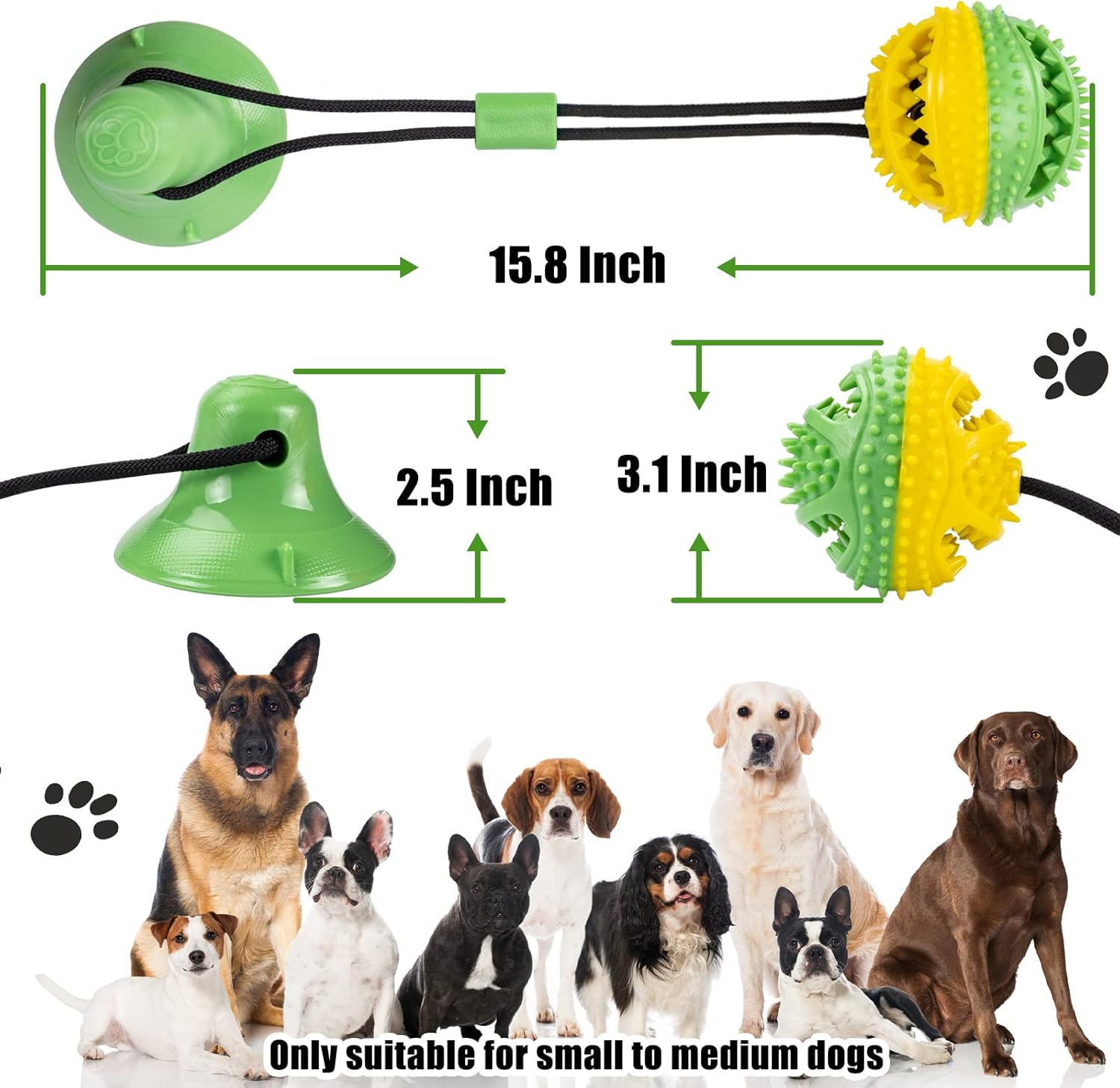 Dog Rope Chew Toy Puzzle Ball for Aggressive Chewers