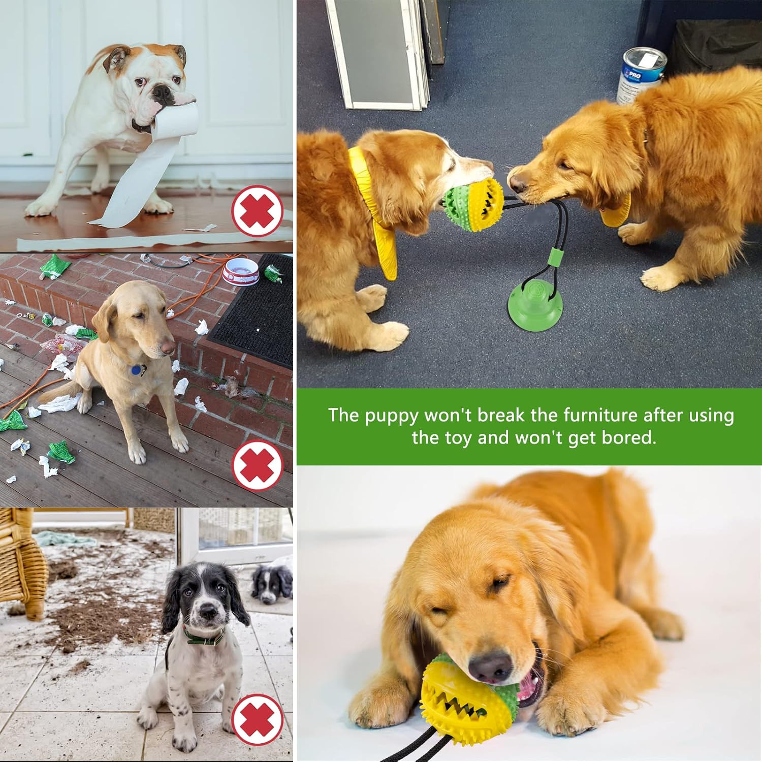Dog Rope Chew Toy Puzzle Ball for Aggressive Chewers