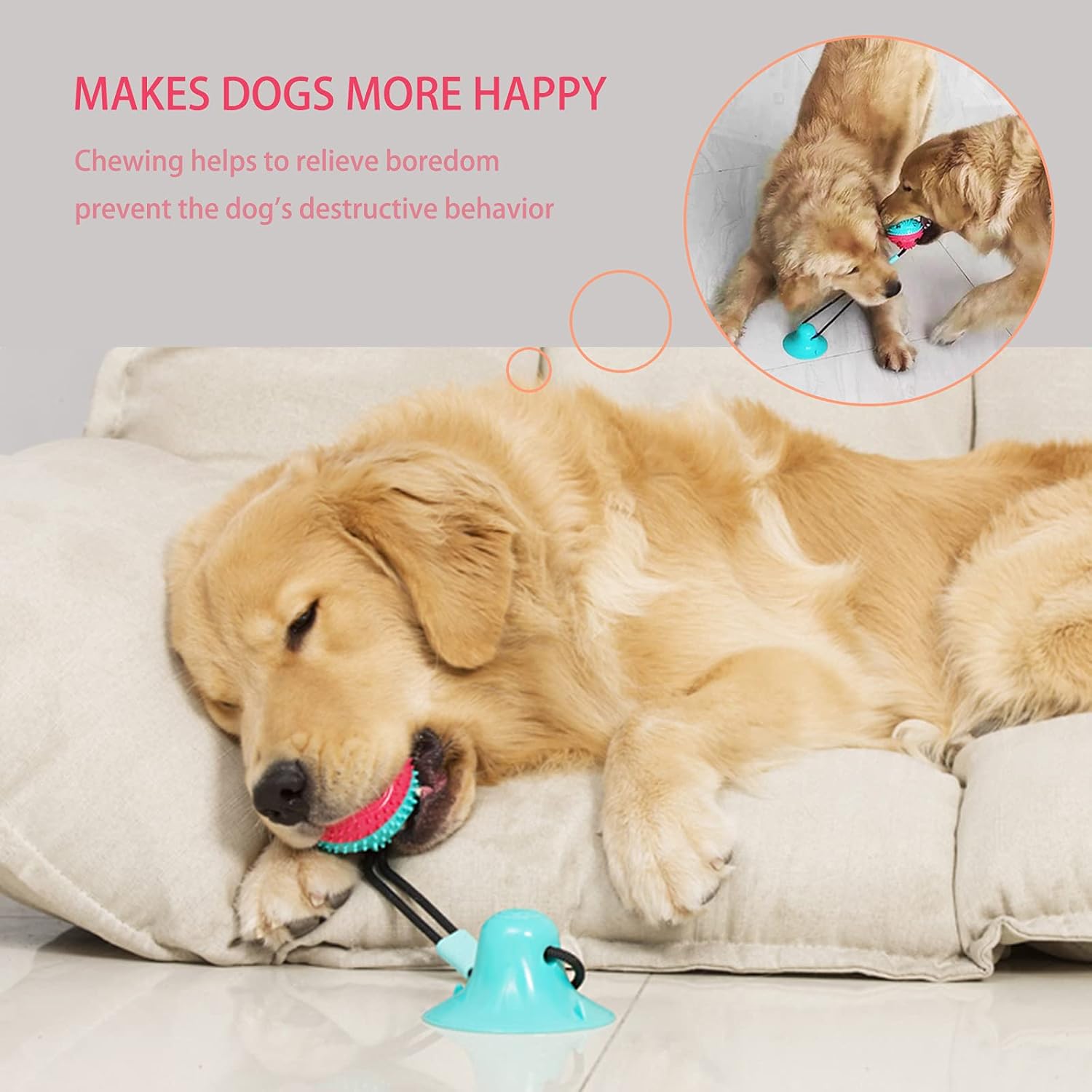 Dog Rope Chew Toy Puzzle Ball for Aggressive Chewers