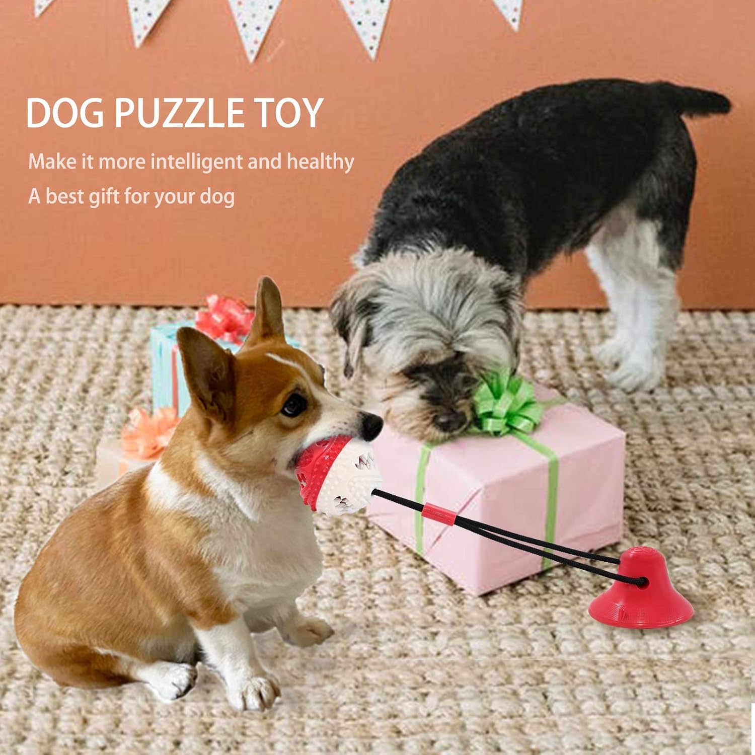 Dog Rope Chew Toy Puzzle Ball for Aggressive Chewers