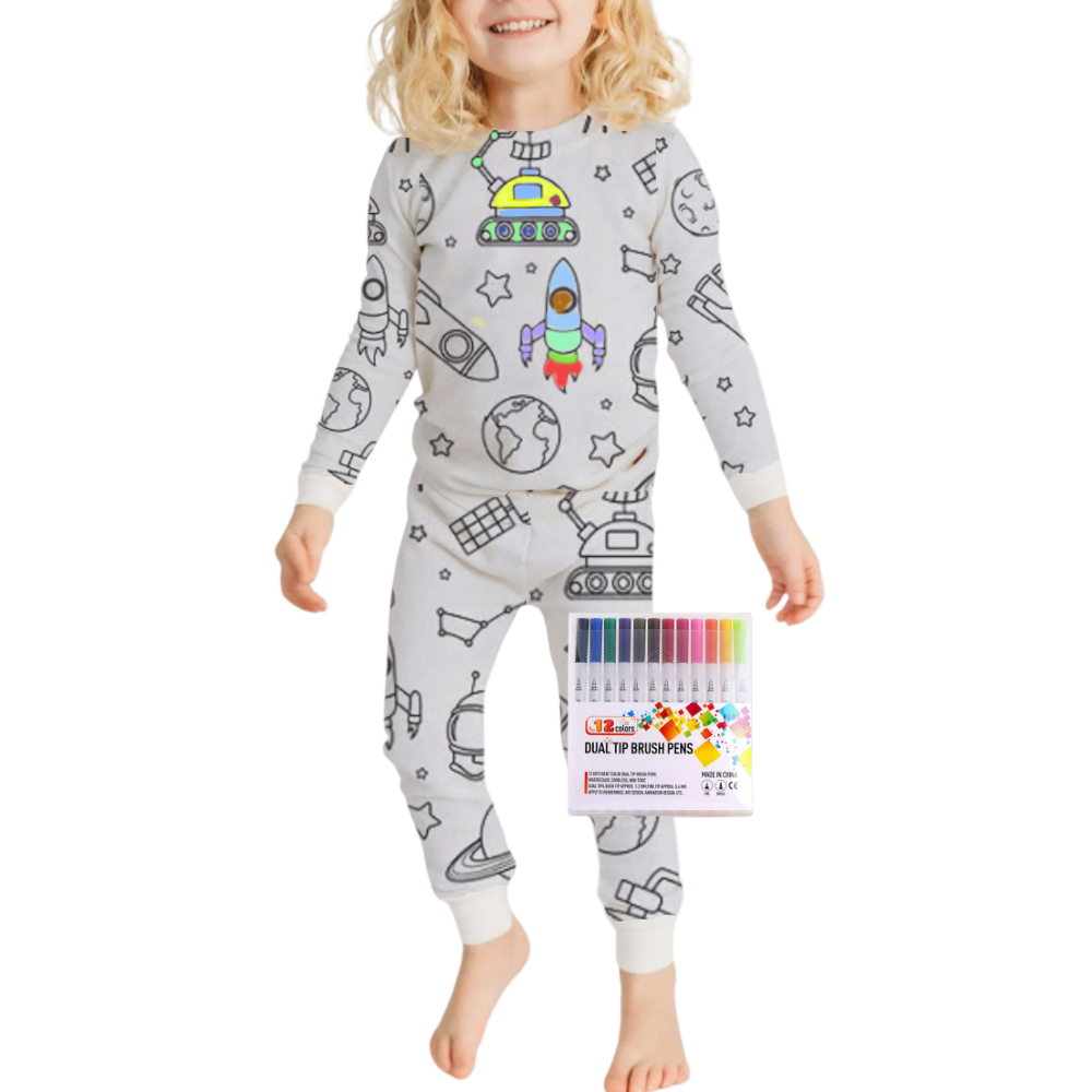 Kids Pajama Set Cotton Two-Piece Sleepwear