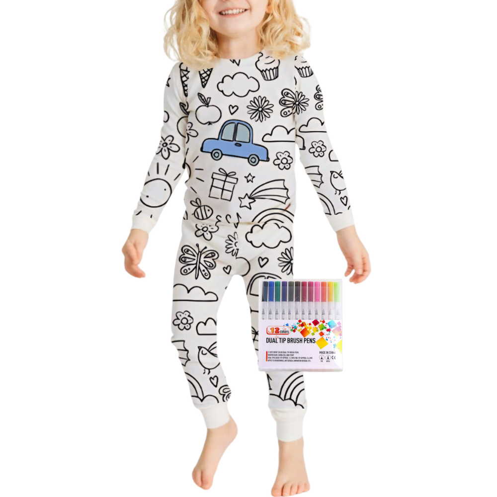 Kids Pajama Set Cotton Two-Piece Sleepwear