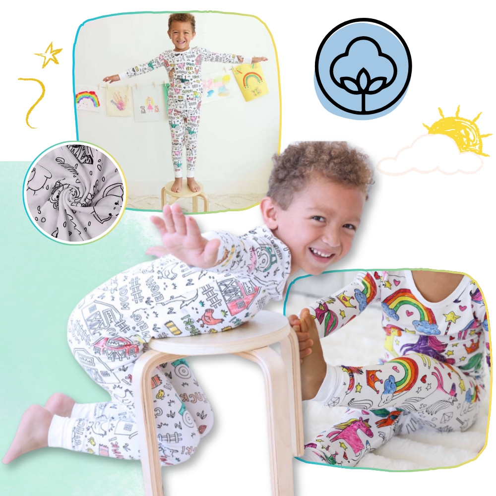 Kids Pajama Set Cotton Two-Piece Sleepwear