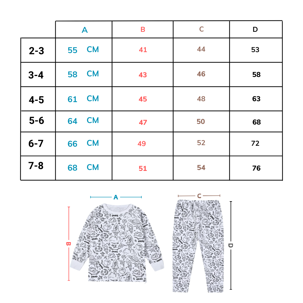 Kids Pajama Set Cotton Two-Piece Sleepwear