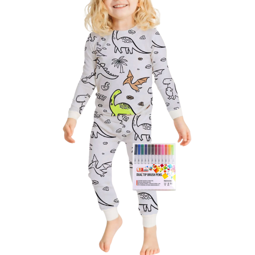 Kids Pajama Set Cotton Two-Piece Sleepwear