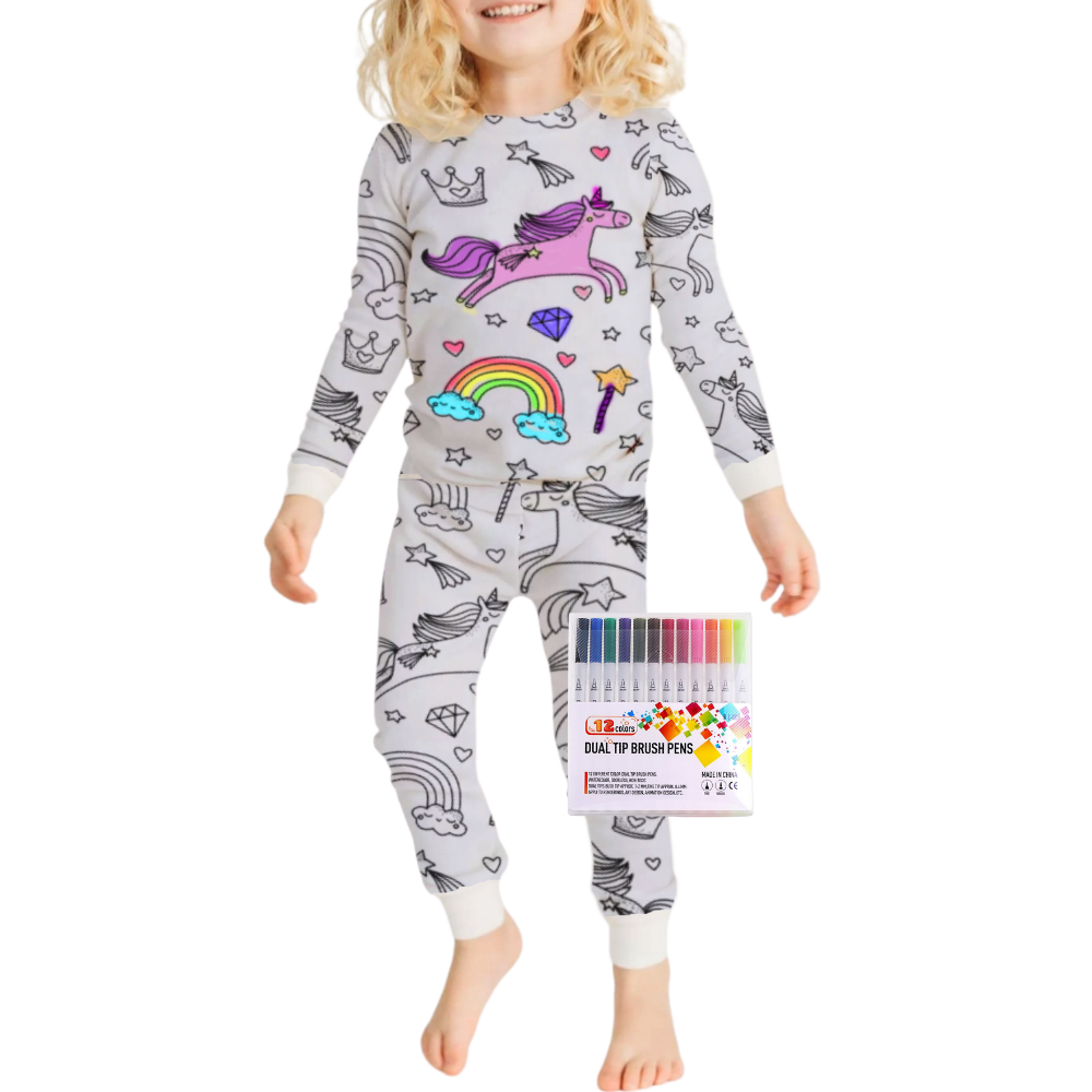 Kids Pajama Set Cotton Two-Piece Sleepwear