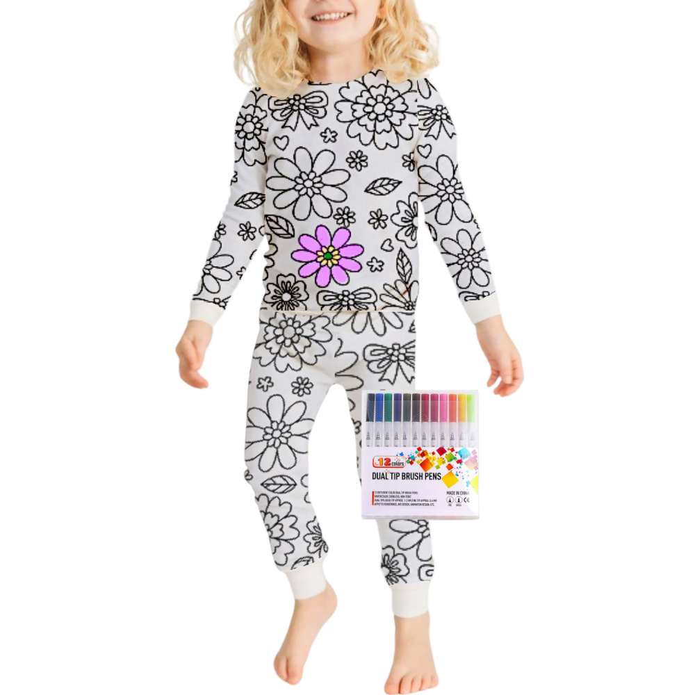 Kids Pajama Set Cotton Two-Piece Sleepwear