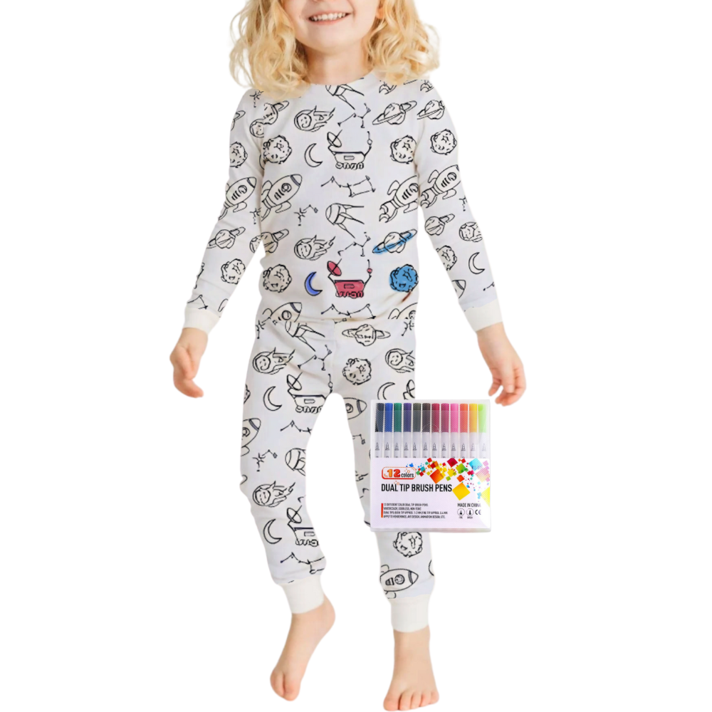 Kids Pajama Set Cotton Two-Piece Sleepwear