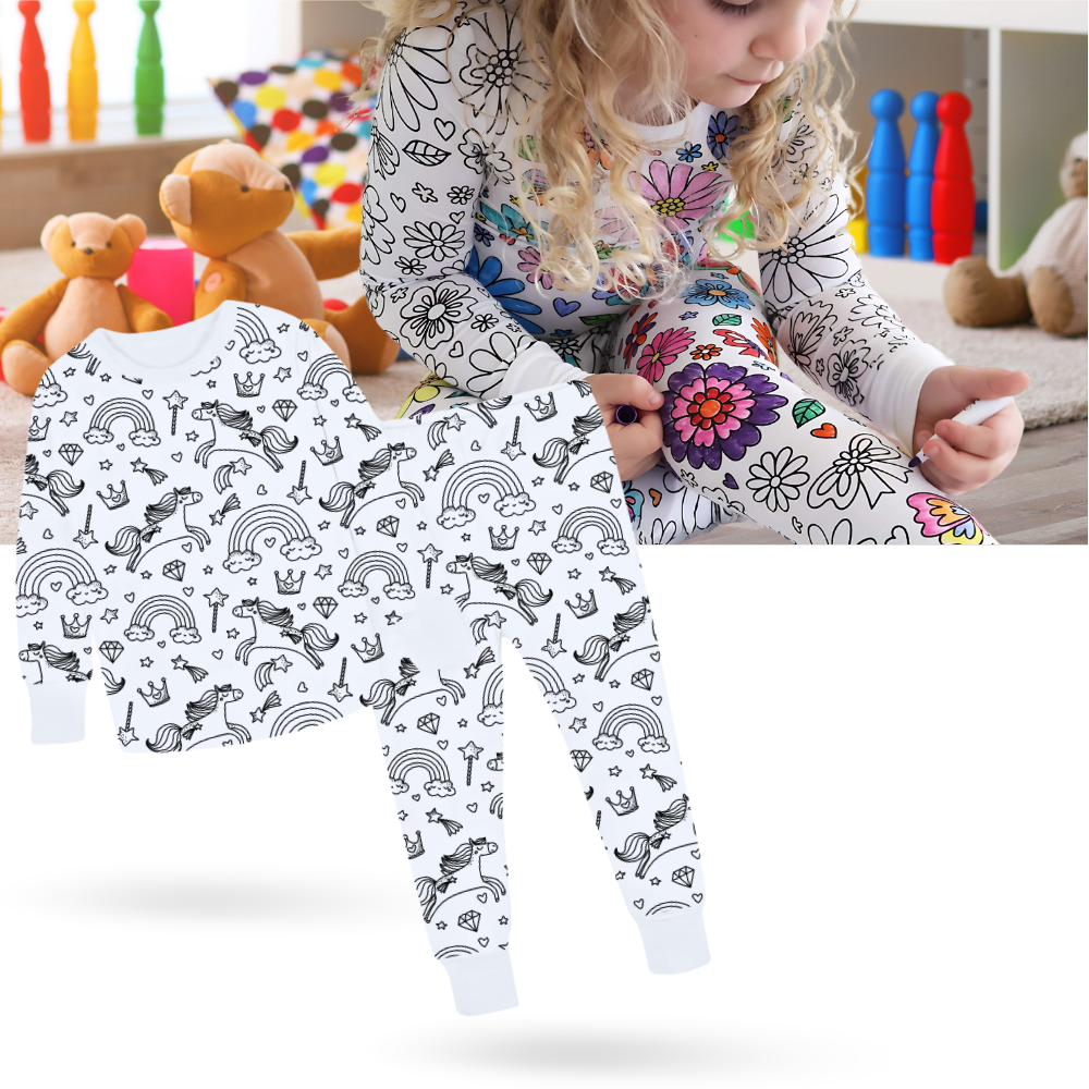 Kids Pajama Set Cotton Two-Piece Sleepwear