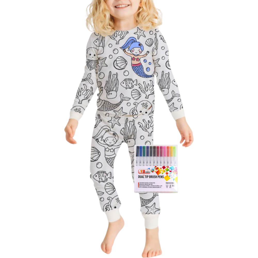 Kids Pajama Set Cotton Two-Piece Sleepwear