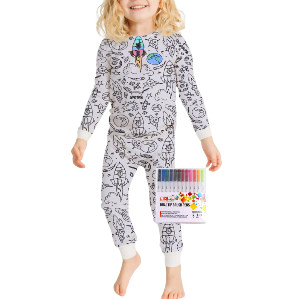 Kids Pajama Set Cotton Two-Piece Sleepwear