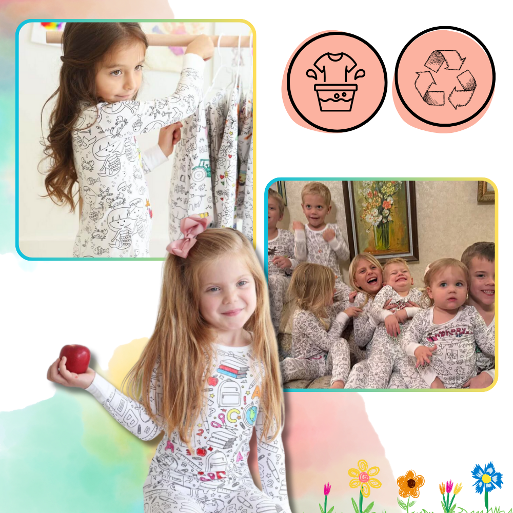 Kids Pajama Set Cotton Two-Piece Sleepwear