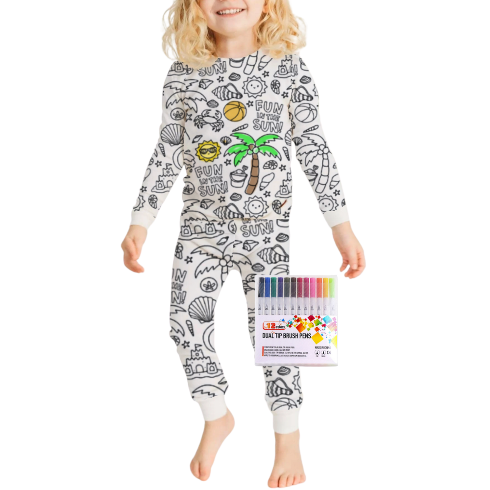 Kids Pajama Set Cotton Two-Piece Sleepwear