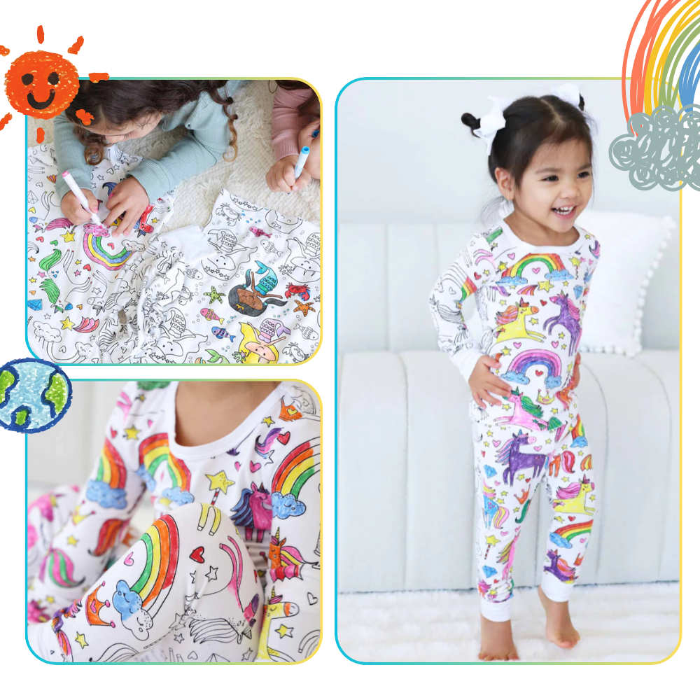 Kids Pajama Set Cotton Two-Piece Sleepwear