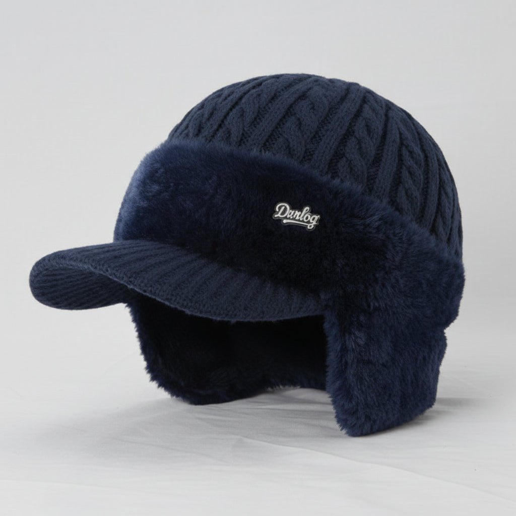 Trapper Hat with Ear Flaps Wool Lined Winter Hat