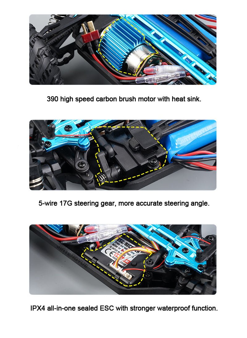 Remote Control Monster Truck Racing Buggy Dual Battery 31 MPH