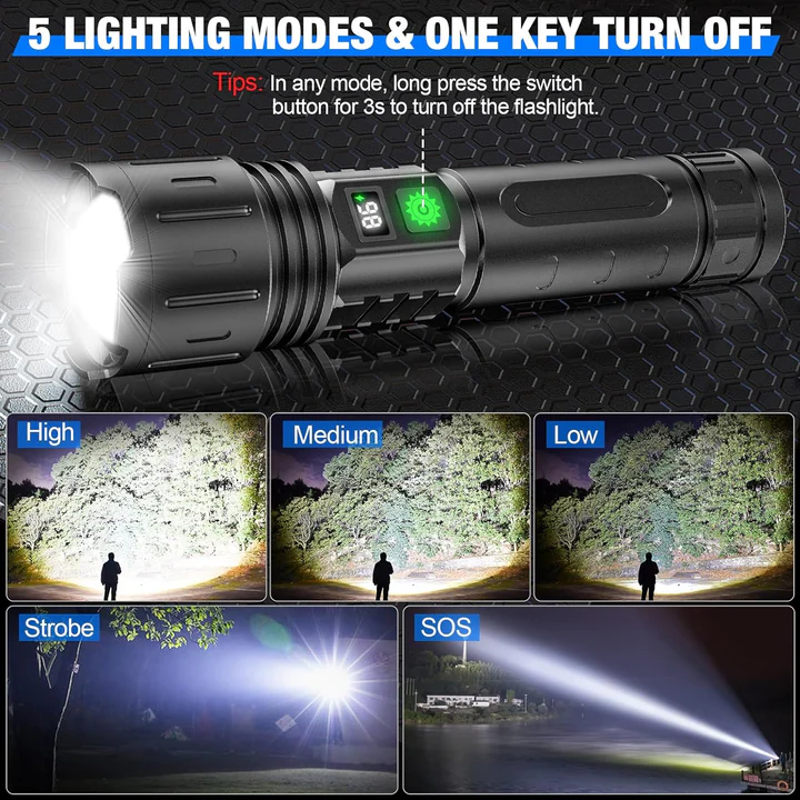LED Handheld Portable Flashlight Light